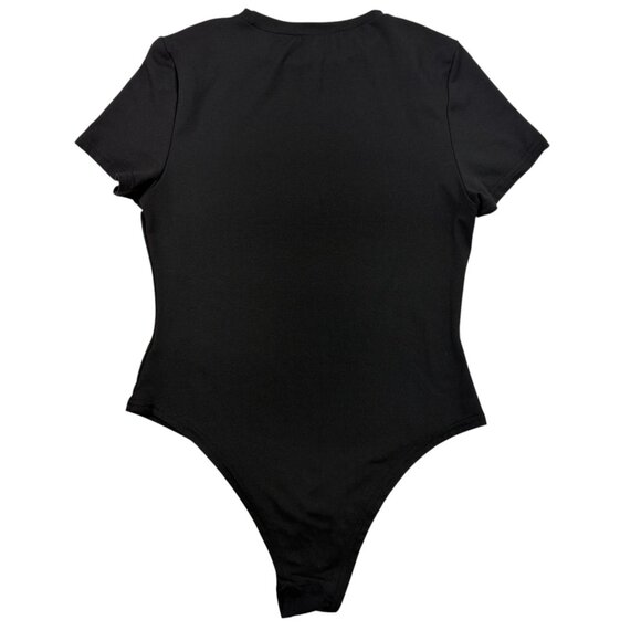 Black Short Sleeve Bodysuit Women’s Size L - Picture 2 of 10